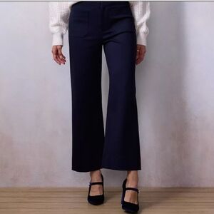 LC Lauren Conrad Cropped Super High Rise Wide Leg Pants - Navy
